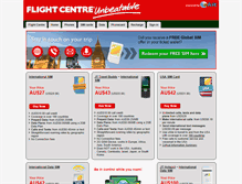 Tablet Screenshot of flightcentre.ekit.com